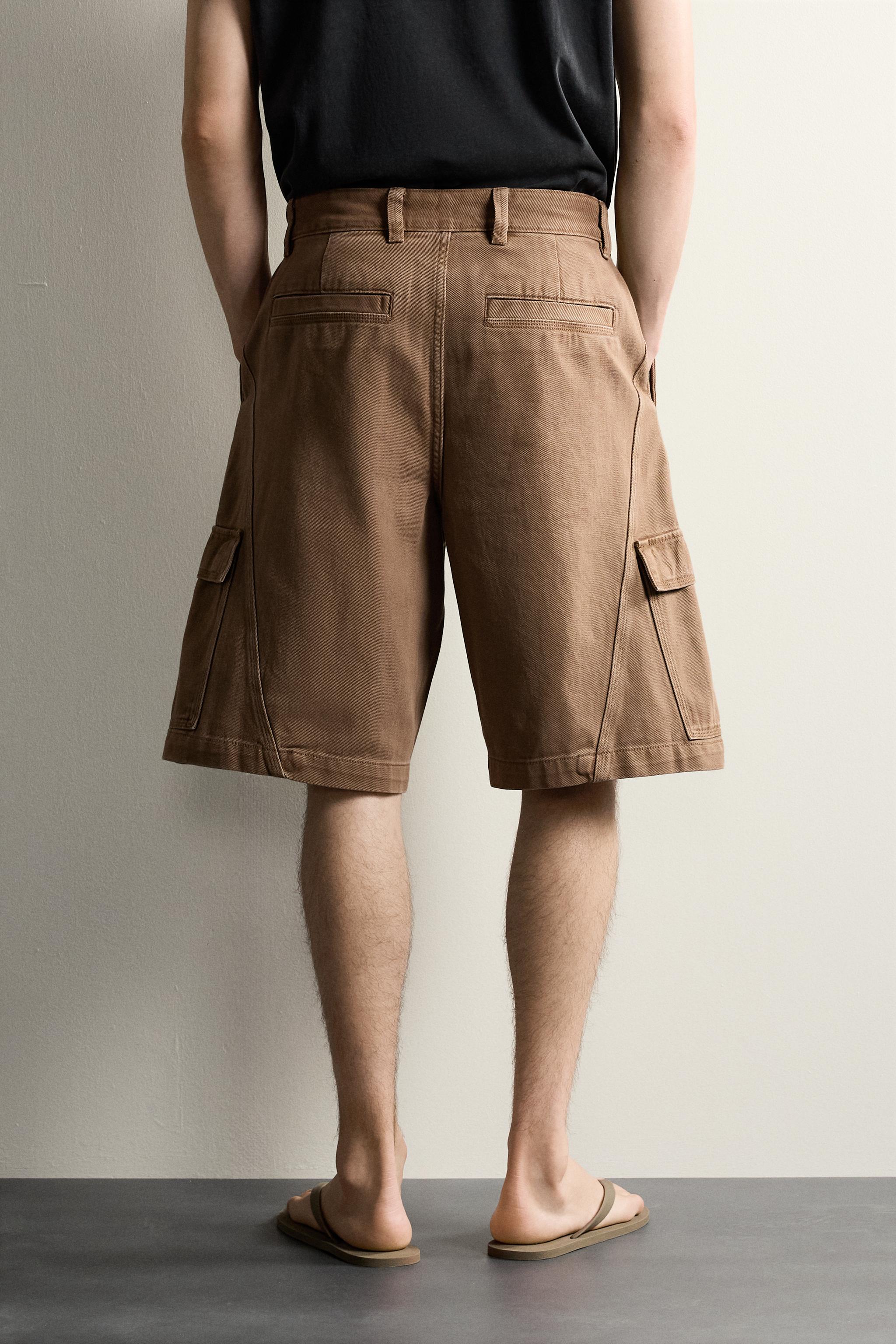 ABSTRACT PRINT RELAXED FIT CARGO SHORTS
